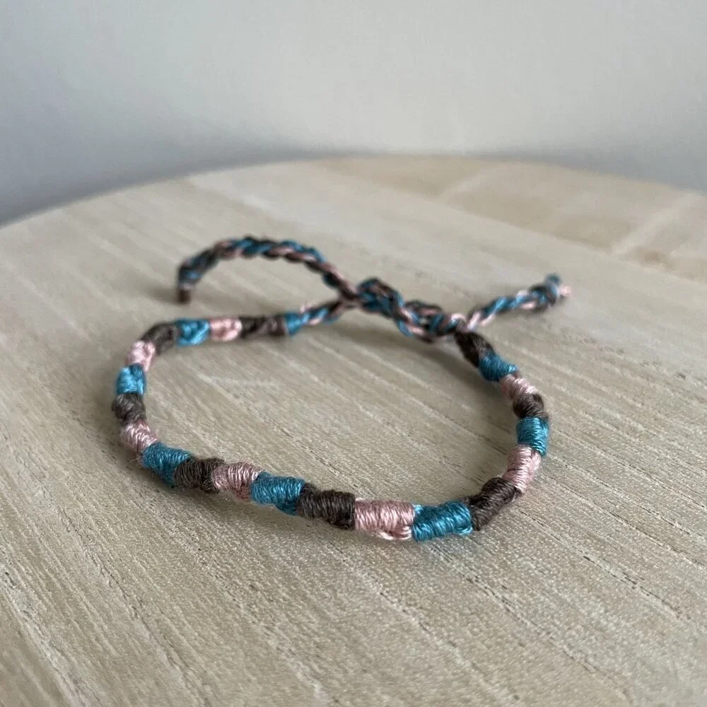 Indira Bracelet, anklet, trendy, comfortable, tie, embroidery thread, woven, gif